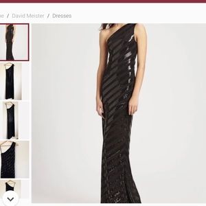 David Meister sequined- maxi gown size 12 NEW
